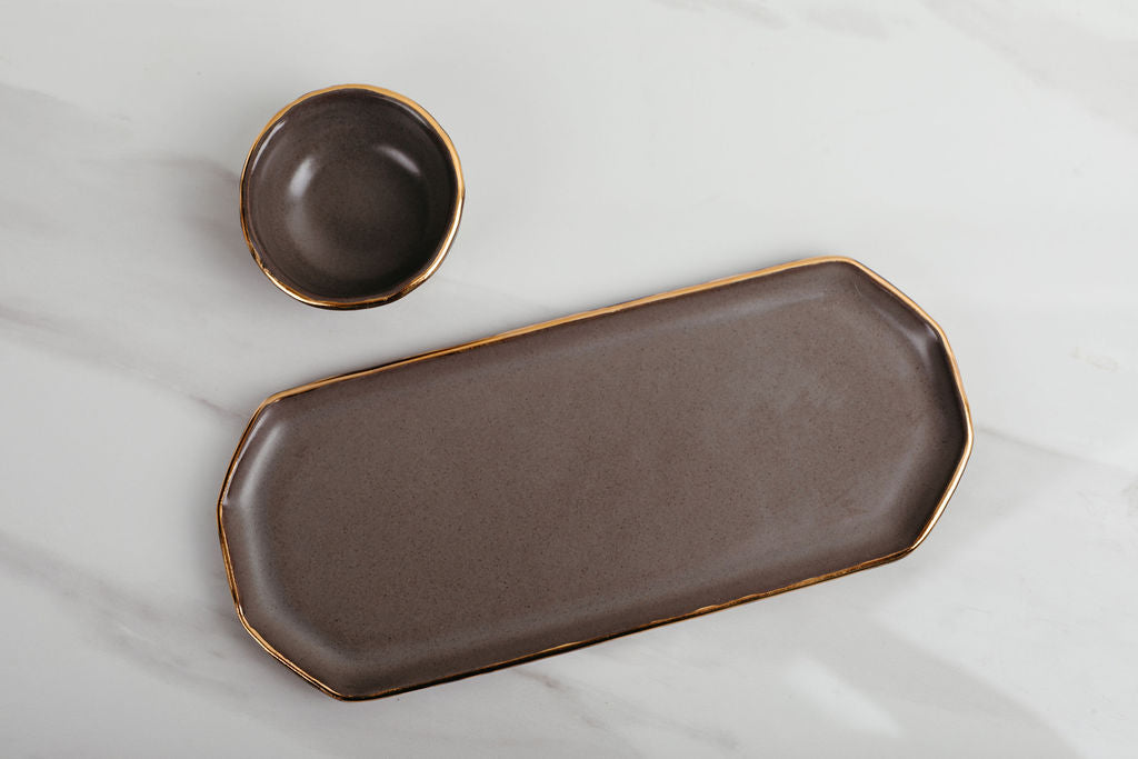 Display Tray and Masking Bowl Set - Gunmetal Grey