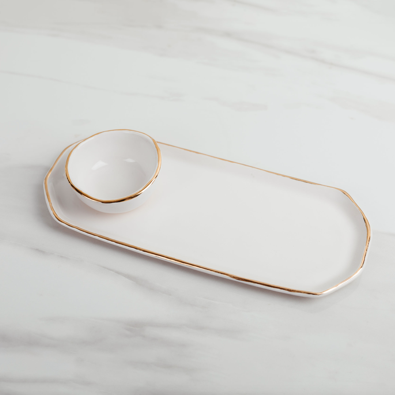 Display Tray and Masking Bowl Set - White