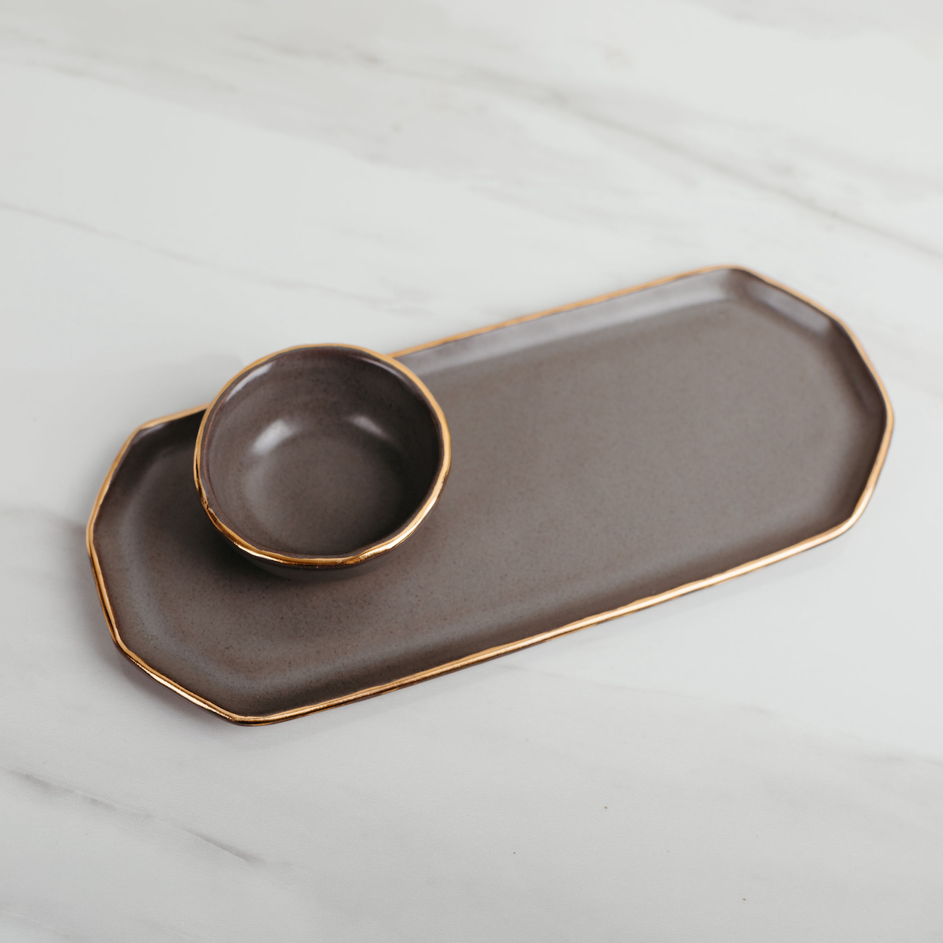 Display Tray and Masking Bowl Set - Gunmetal Grey