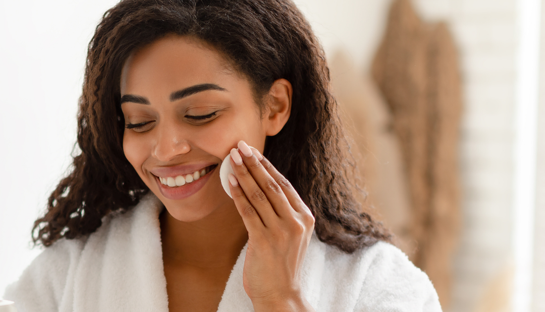 Woman using AHA Lactic Acid Pregnancy and Breastfeeding and Sensitive Skin Safe Chemical Exfoliant 