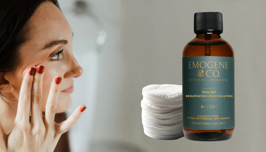 AHA Skincare Smooth Skin Texture Lactic acid Exfoliant Safe for Pregnant Sensitive Skin Barrier