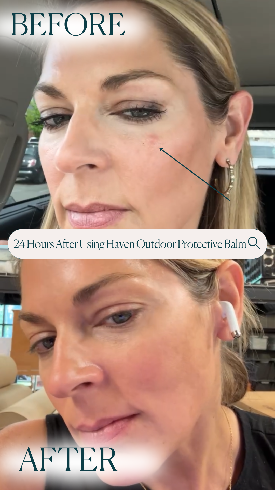 Haven natural insect repellent balm before and after